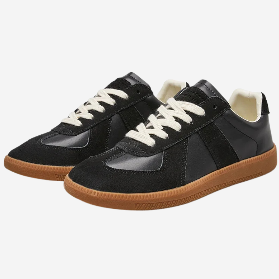 Damen Sneakers mit mehrlagigem Design und geriffelter Laufsohle