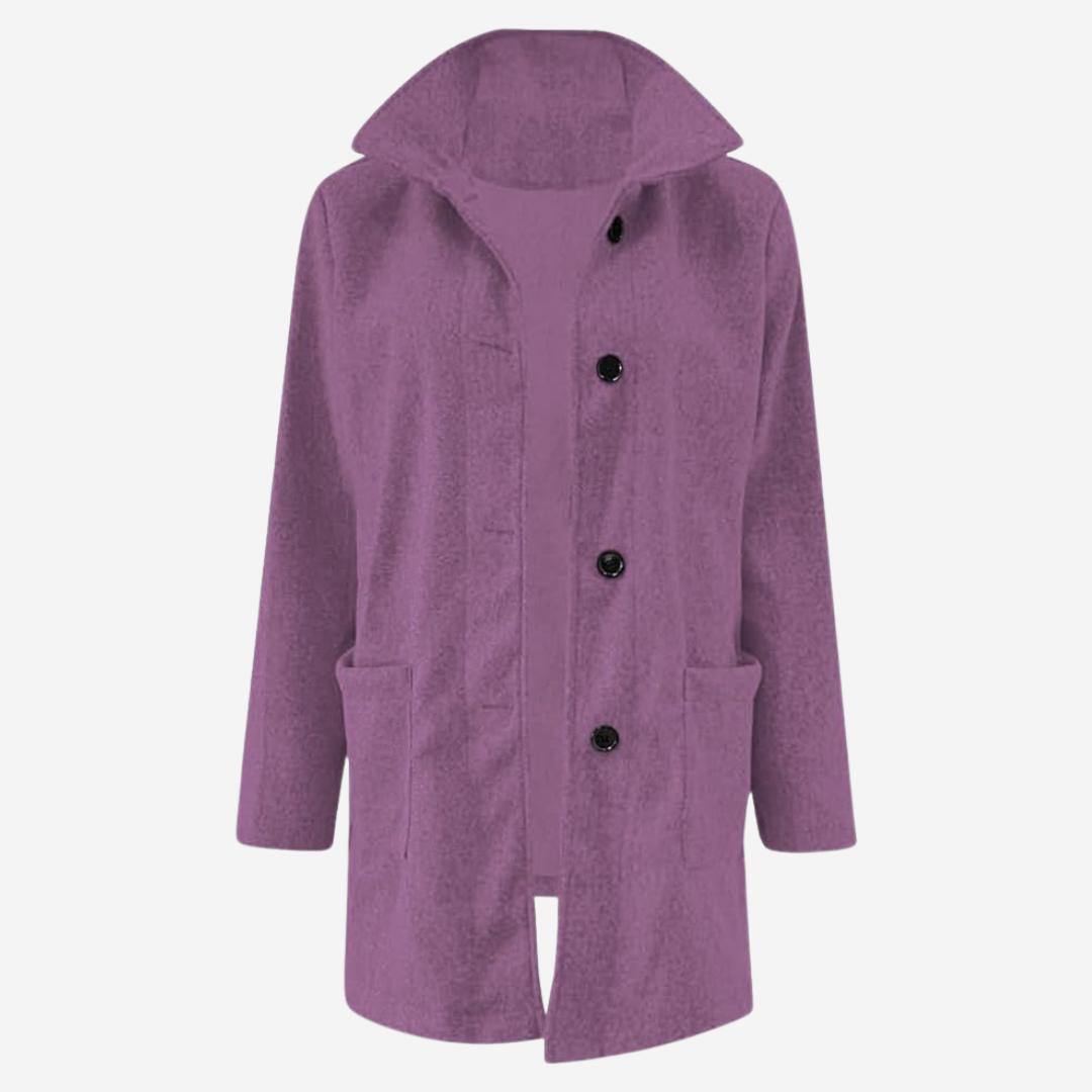 Damen-Winterjacke – eleganter Mantel aus Wollmischung