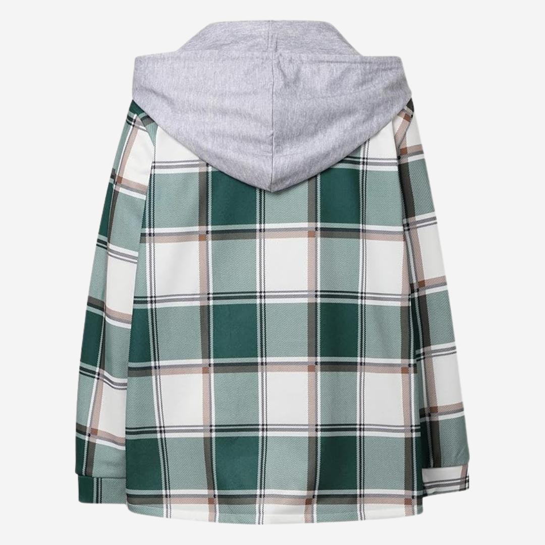 Kariertes Lässige Übergangsjacke für Damen