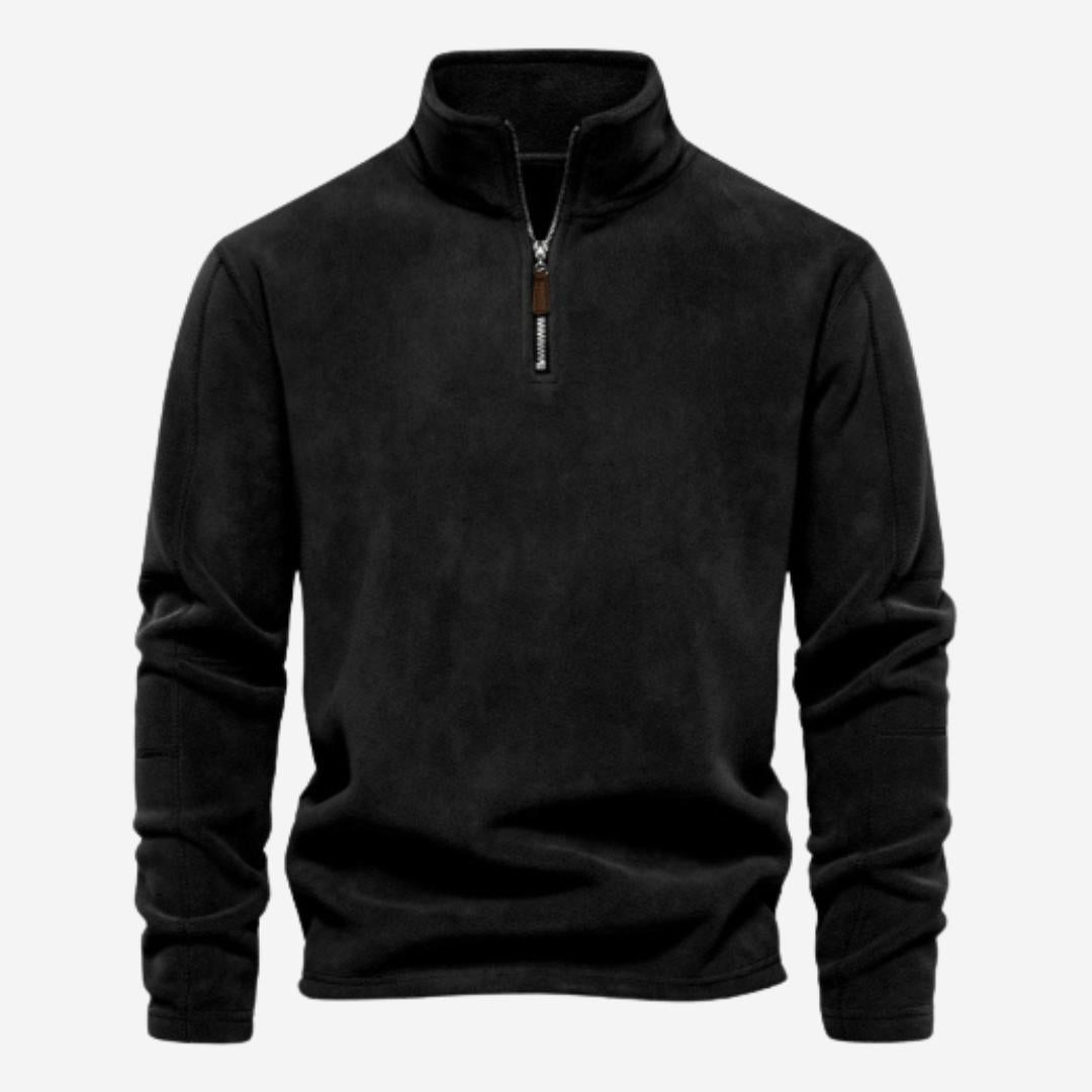 Pullover Herren mit Reißverschluss und Fleecefutter