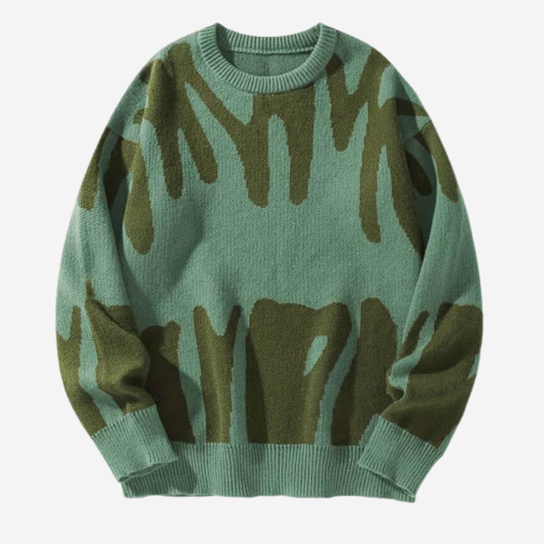 Herrenpullover mit Rundhalsausschnitt und langen Ärmeln