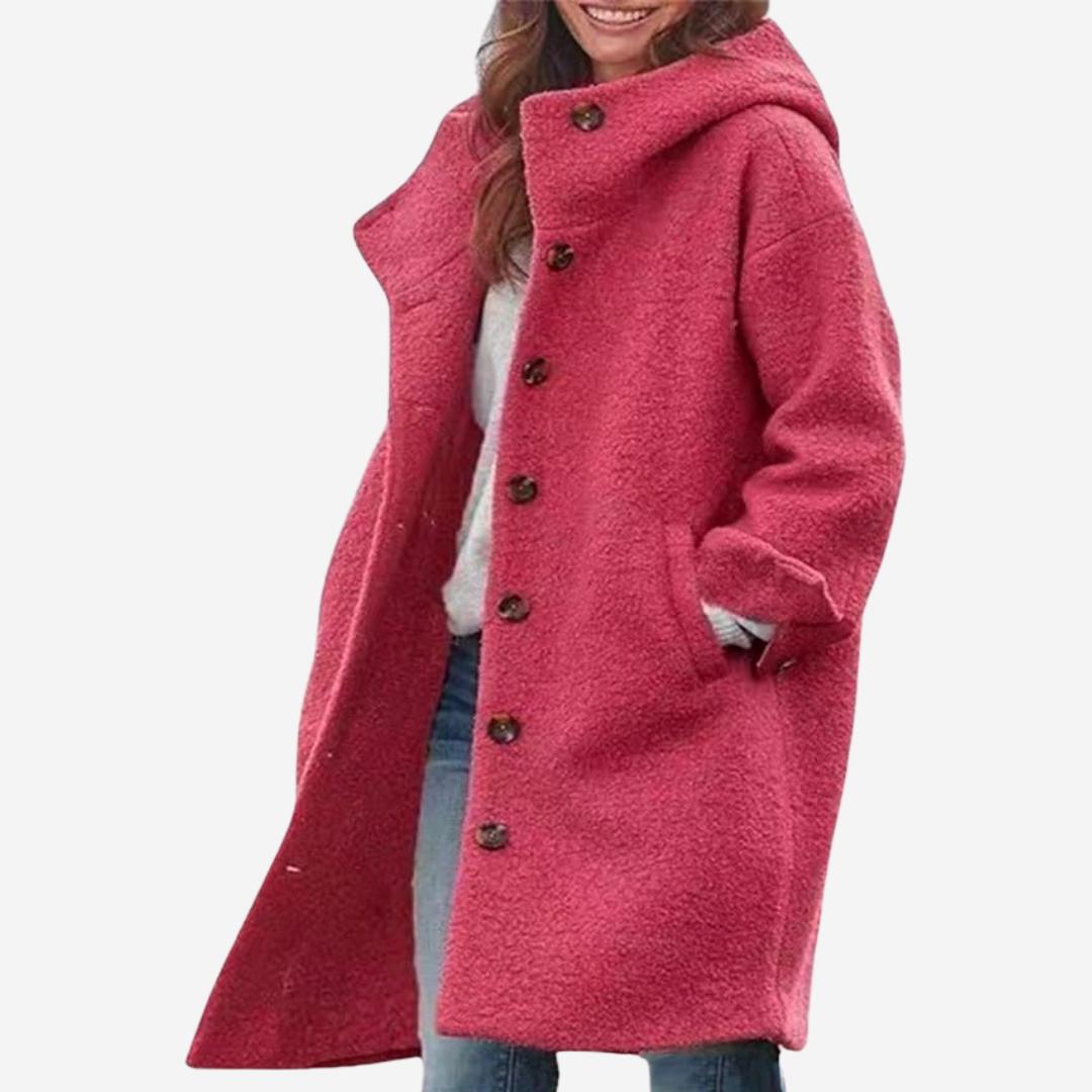 Winterjacke Damen – Eleganter Modemantel mit Kapuze