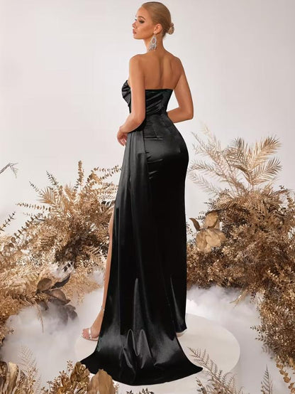 A-Linien-Maxikleid mit herzförmigem Ausschnitt für Frauen