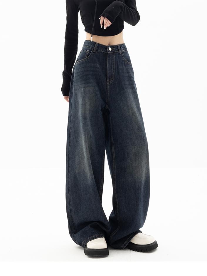Baggy-Jeans mit hoher Taille für Damen