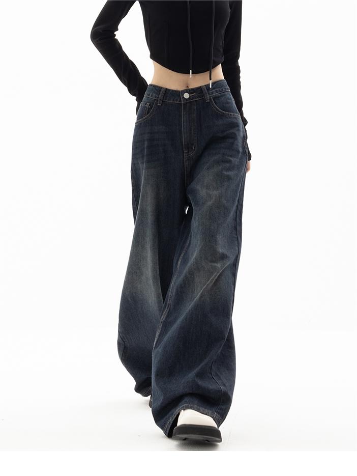 Baggy-Jeans mit hoher Taille für Damen