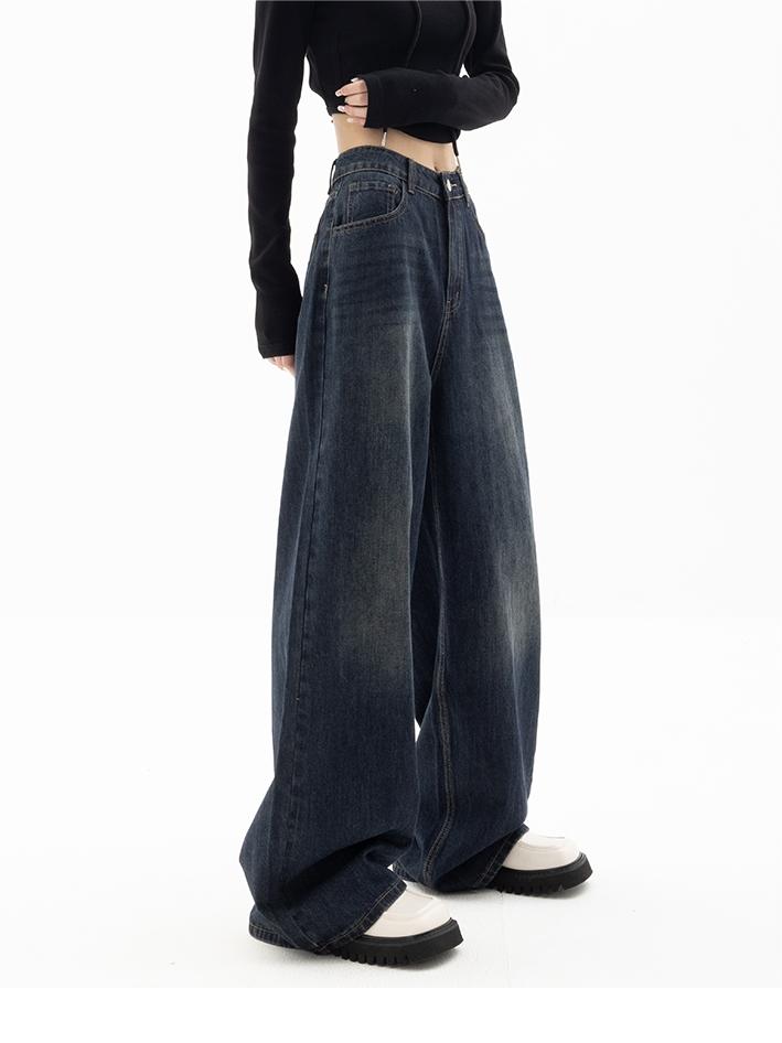 Baggy-Jeans mit hoher Taille für Damen