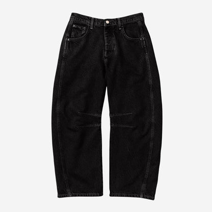 Damen Jeans mit weitem Bein und mittlerer Taille