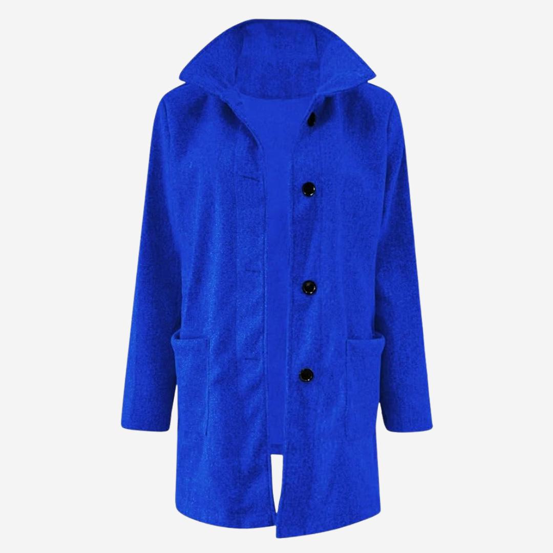 Damen-Winterjacke – eleganter Mantel aus Wollmischung