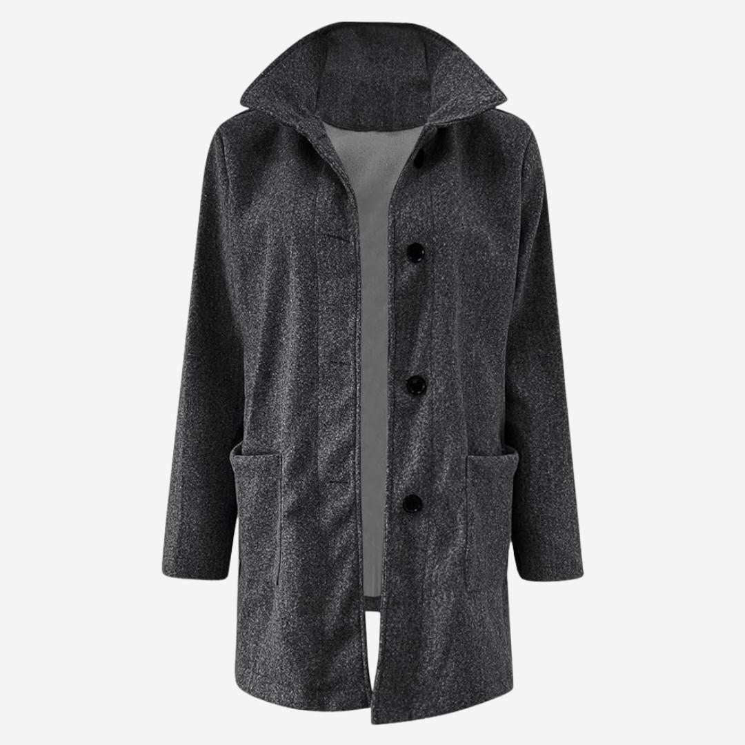 Damen-Winterjacke – eleganter Mantel aus Wollmischung