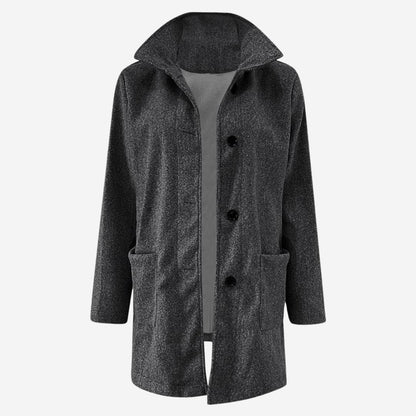 Damen-Winterjacke – eleganter Mantel aus Wollmischung