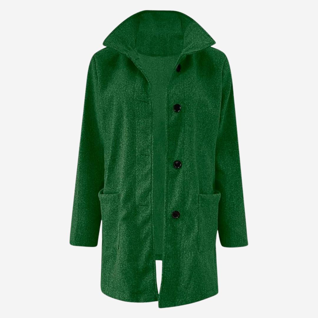 Damen-Winterjacke – eleganter Mantel aus Wollmischung