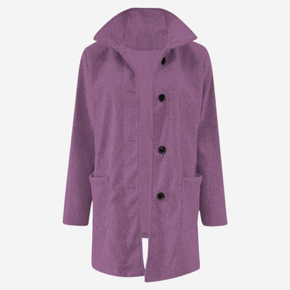 Damen-Winterjacke – eleganter Mantel aus Wollmischung