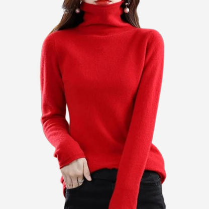 Edler Wollstrick-Rollkragenpullover für Damen