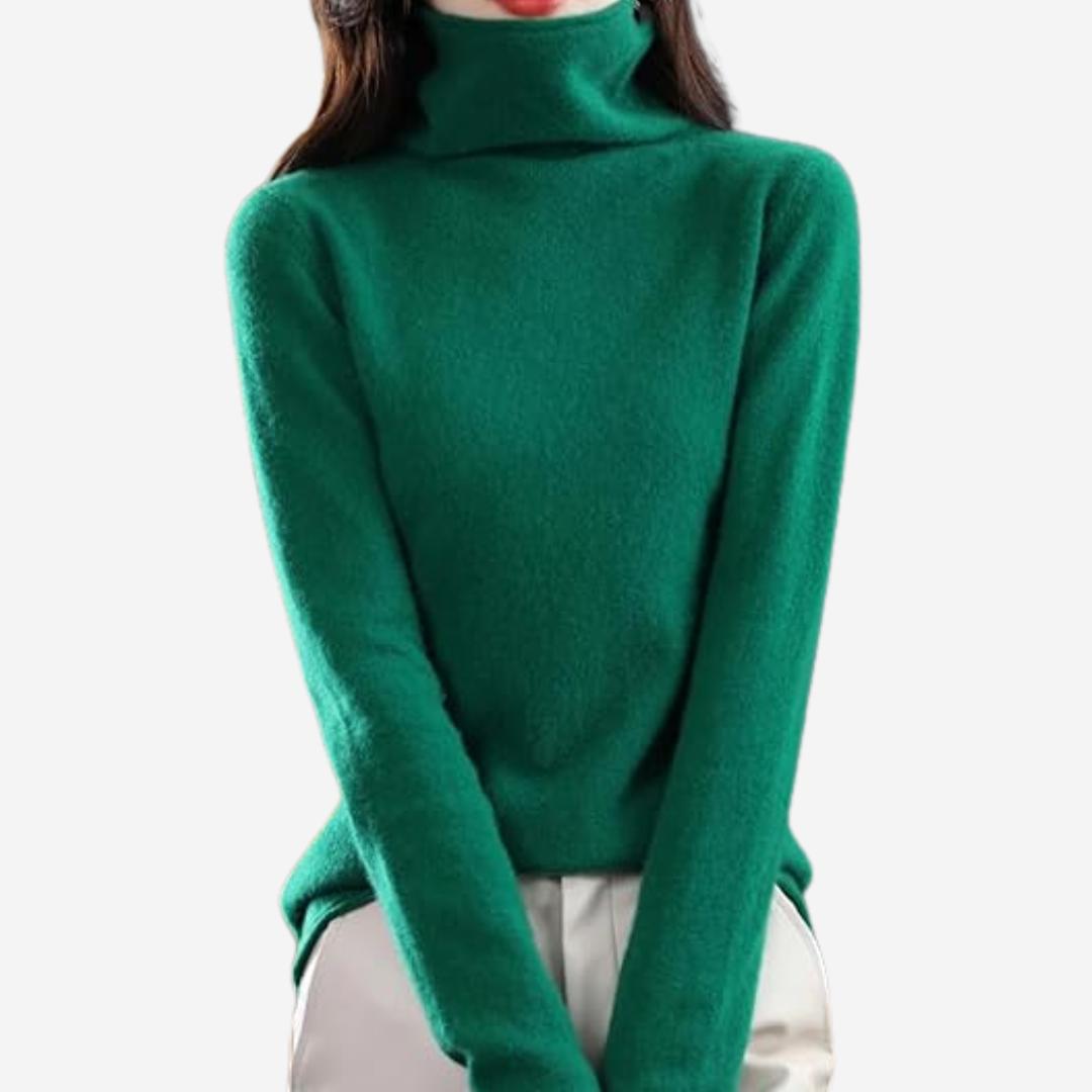 Edler Wollstrick-Rollkragenpullover für Damen