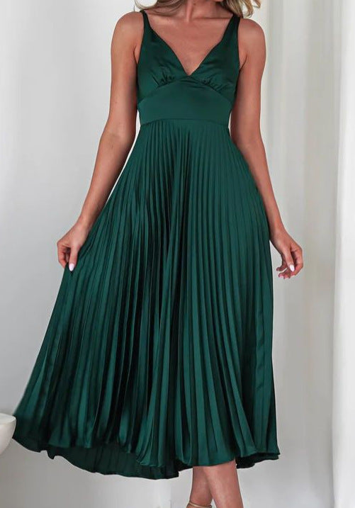 Ärmelloses Midikleid mit Rückenausschnitt für Frauen