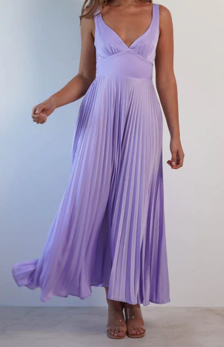 Ärmelloses Midikleid mit Rückenausschnitt für Frauen
