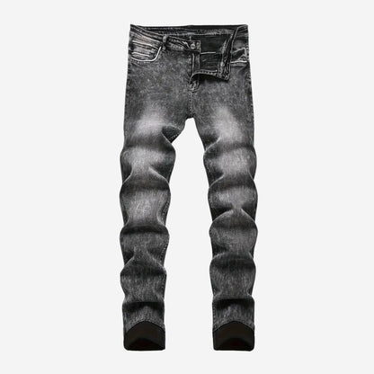 Herren Jeans mit geradem Schnitt und hellblauer Waschung