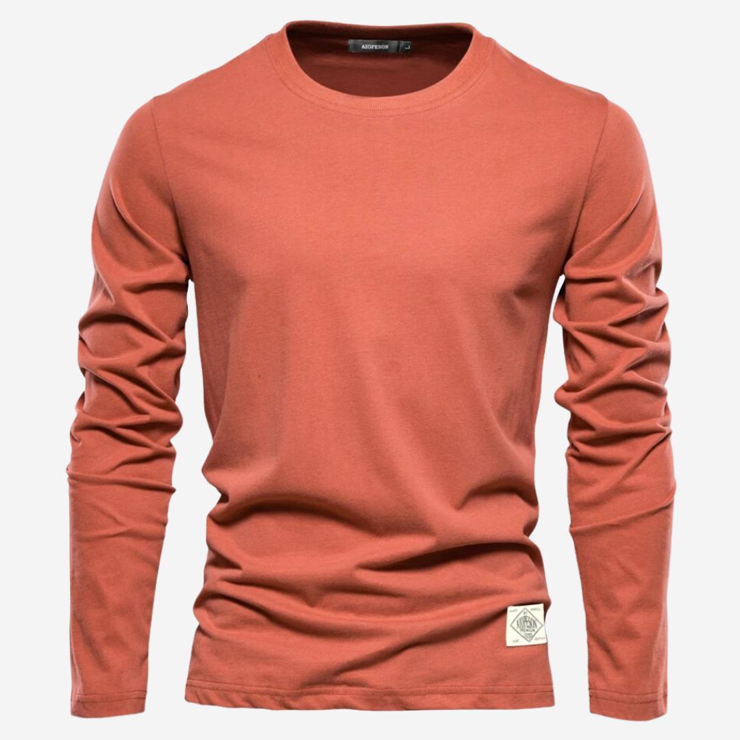 Herren Pullover mit Rundhalsausschnitt aus Baumwollmischung