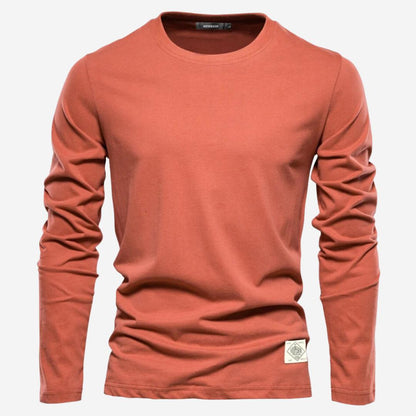 Herren Pullover mit Rundhalsausschnitt aus Baumwollmischung