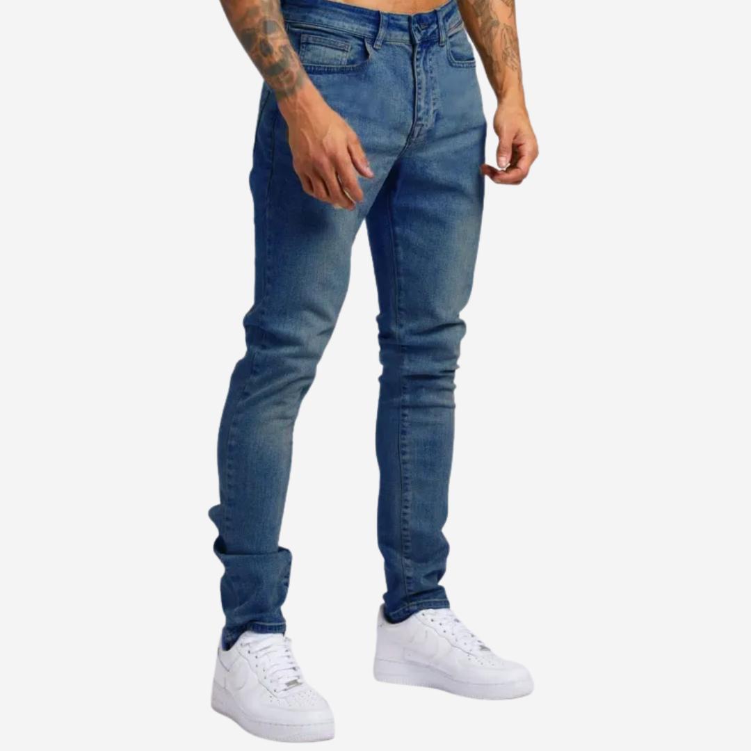 Herren Stretch Jeans mit schmalem Schnitt und mittlerer Taille