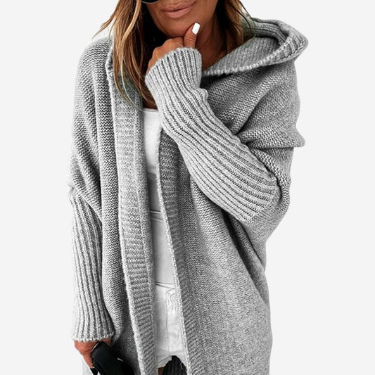 Damen-Langcardigan mit Kapuze
