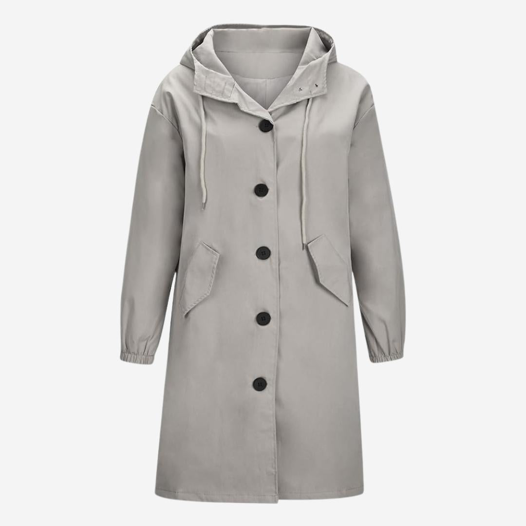 Modischer Langer Trenchcoat für Damen | Elegante Winterjacke für Übergangszeit