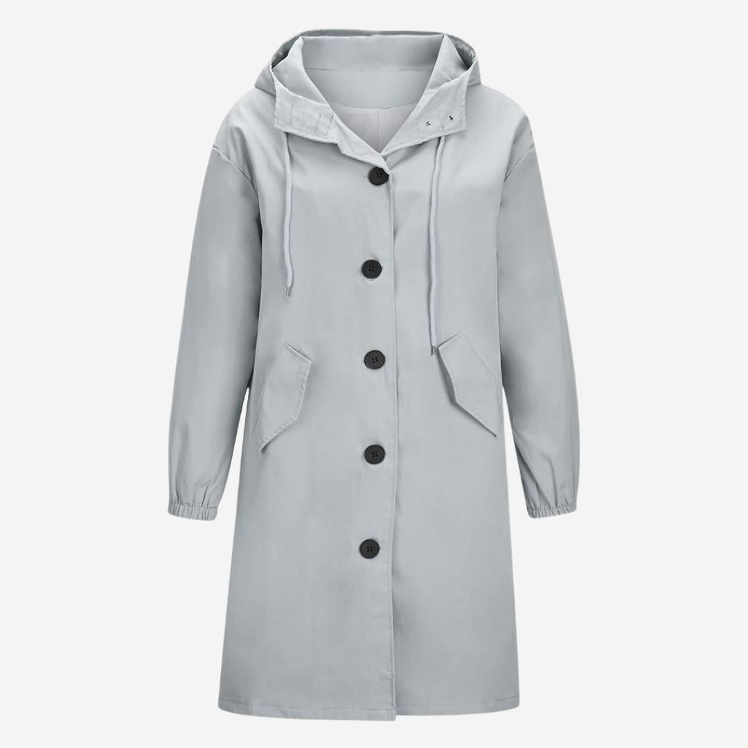 Modischer Langer Trenchcoat für Damen | Elegante Winterjacke für Übergangszeit