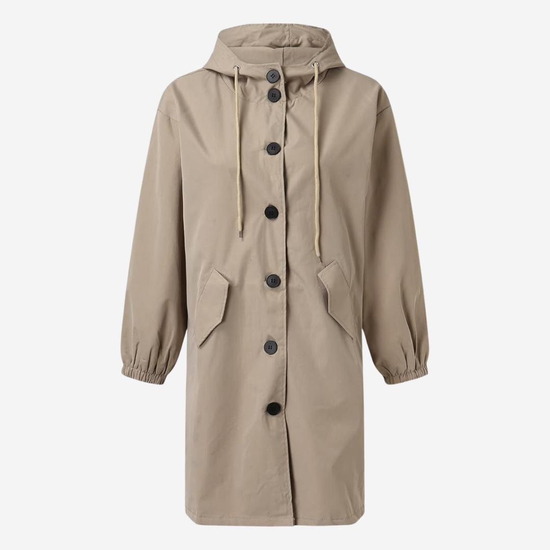Modischer Langer Trenchcoat für Damen | Elegante Winterjacke für Übergangszeit