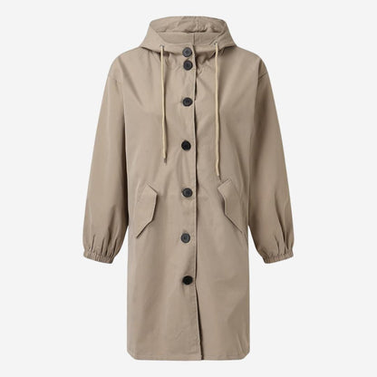 Modischer Langer Trenchcoat für Damen | Elegante Winterjacke für Übergangszeit