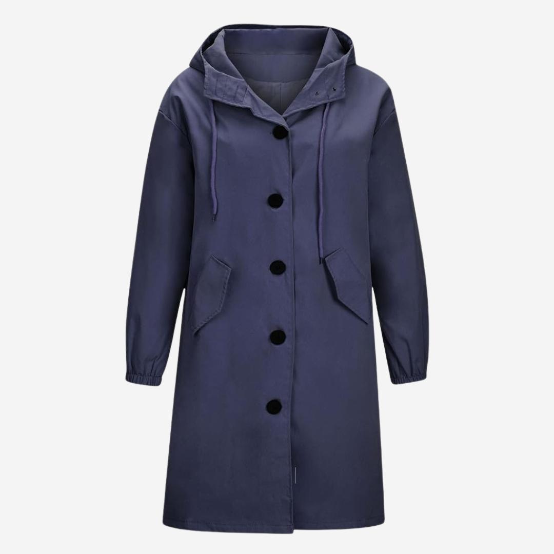 Modischer Langer Trenchcoat für Damen | Elegante Winterjacke für Übergangszeit