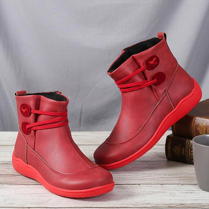 Damen-Winterschuhe in Lederoptik