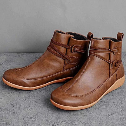 Damen-Winterschuhe in Lederoptik