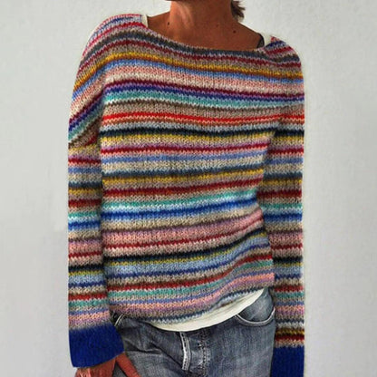 Damen-Strickoberteil mit geometrischem Muster