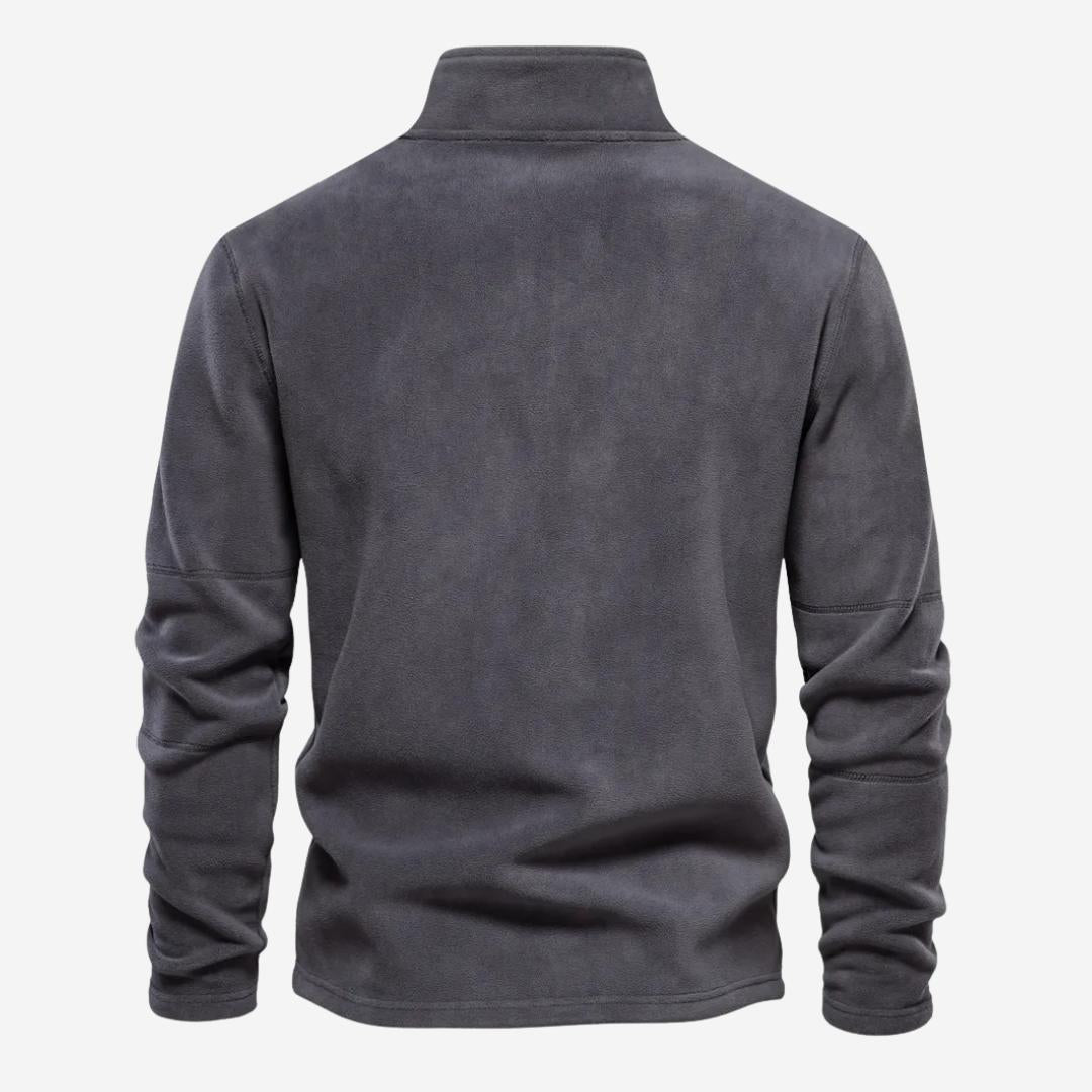 Pullover Herren mit Reißverschluss und Fleecefutter