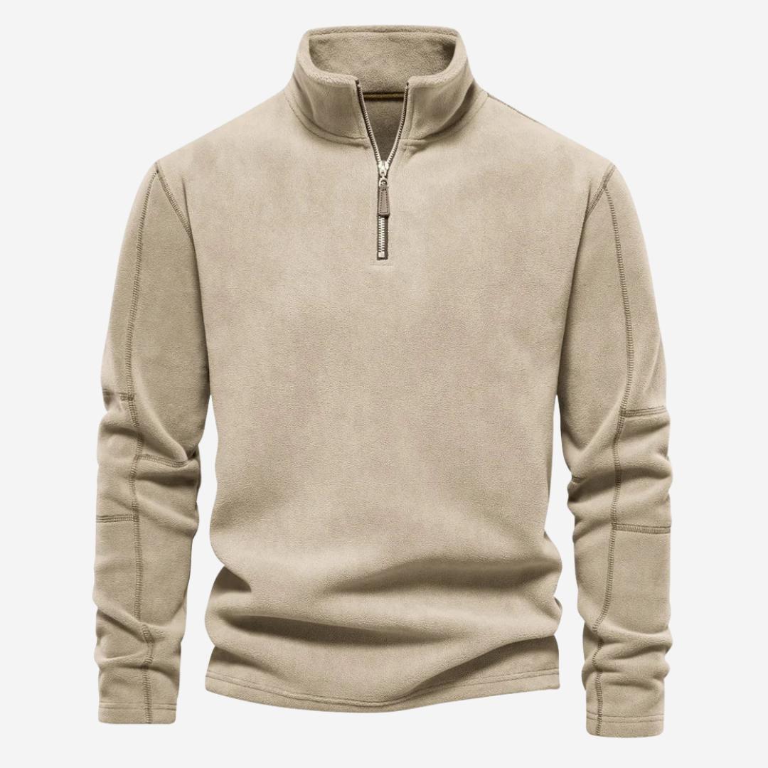 Pullover Herren mit Reißverschluss und Fleecefutter
