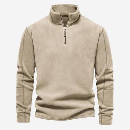 Pullover Herren mit Reißverschluss und Fleecefutter
