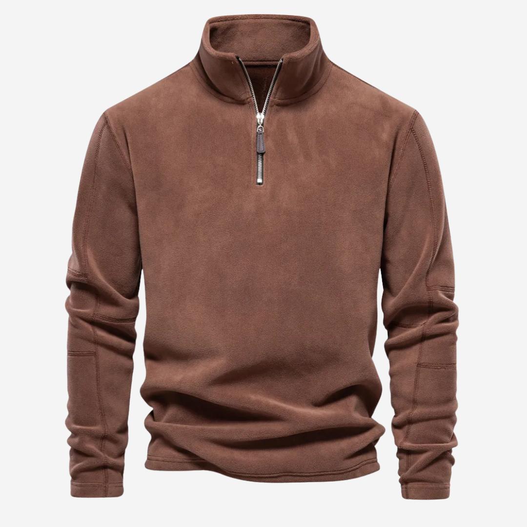 Pullover Herren mit Reißverschluss und Fleecefutter