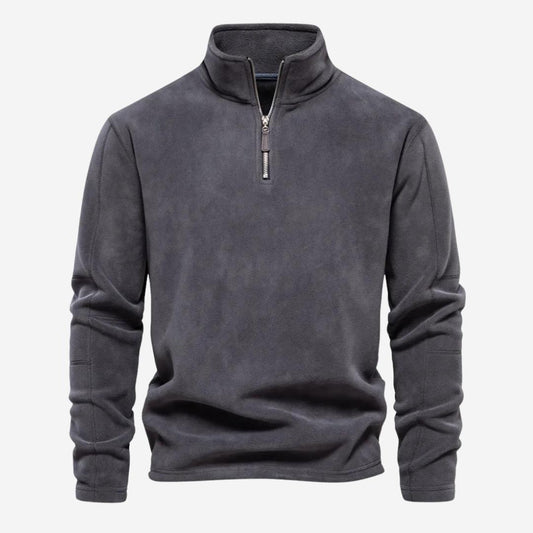 Pullover Herren mit Reißverschluss und Fleecefutter