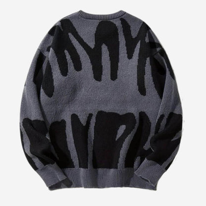 Herrenpullover mit Rundhalsausschnitt und langen Ärmeln