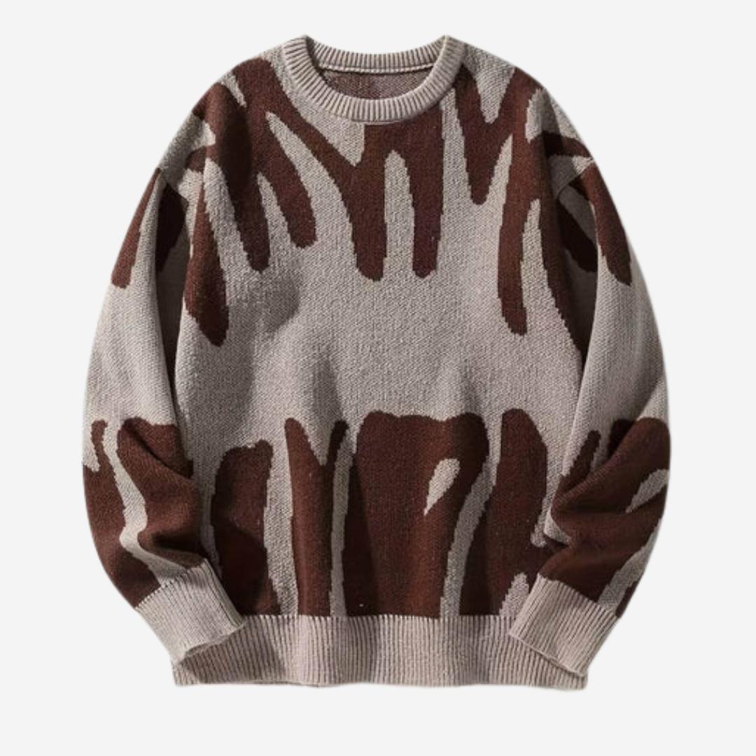 Herrenpullover mit Rundhalsausschnitt und langen Ärmeln