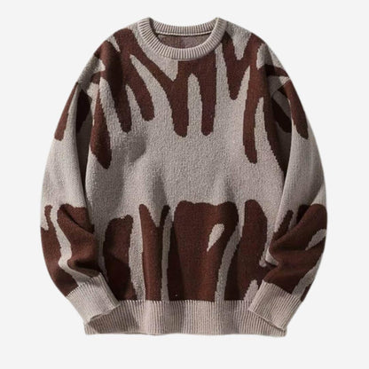 Herrenpullover mit Rundhalsausschnitt und langen Ärmeln