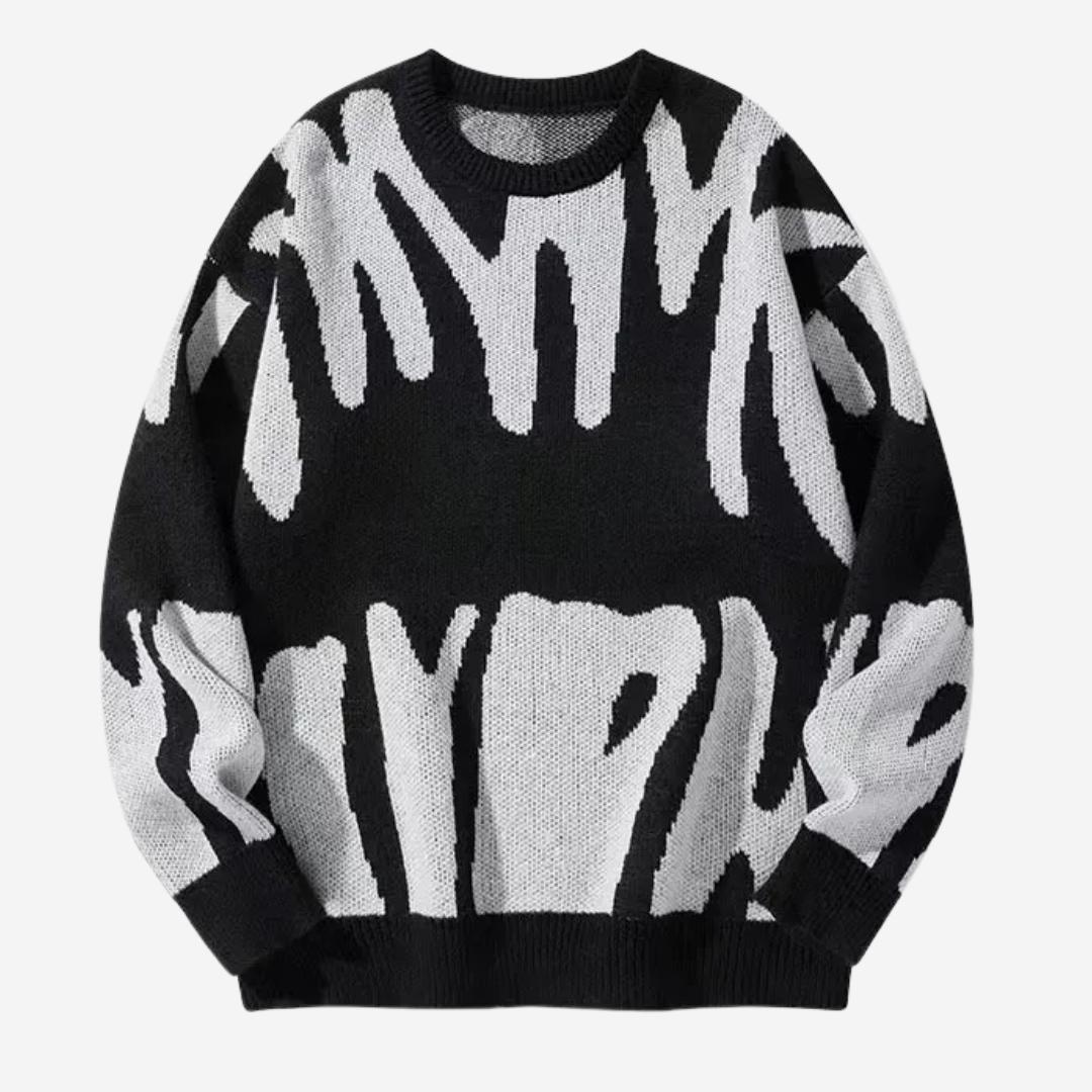 Herrenpullover mit Rundhalsausschnitt und langen Ärmeln