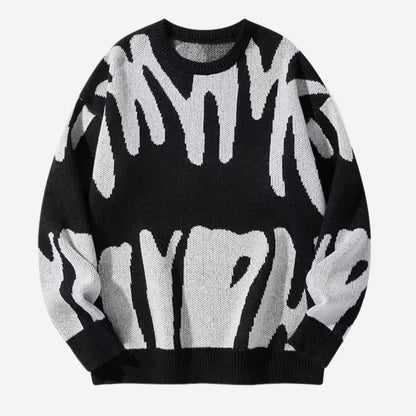 Herrenpullover mit Rundhalsausschnitt und langen Ärmeln