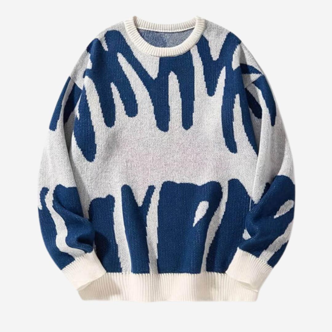 Herrenpullover mit Rundhalsausschnitt und langen Ärmeln