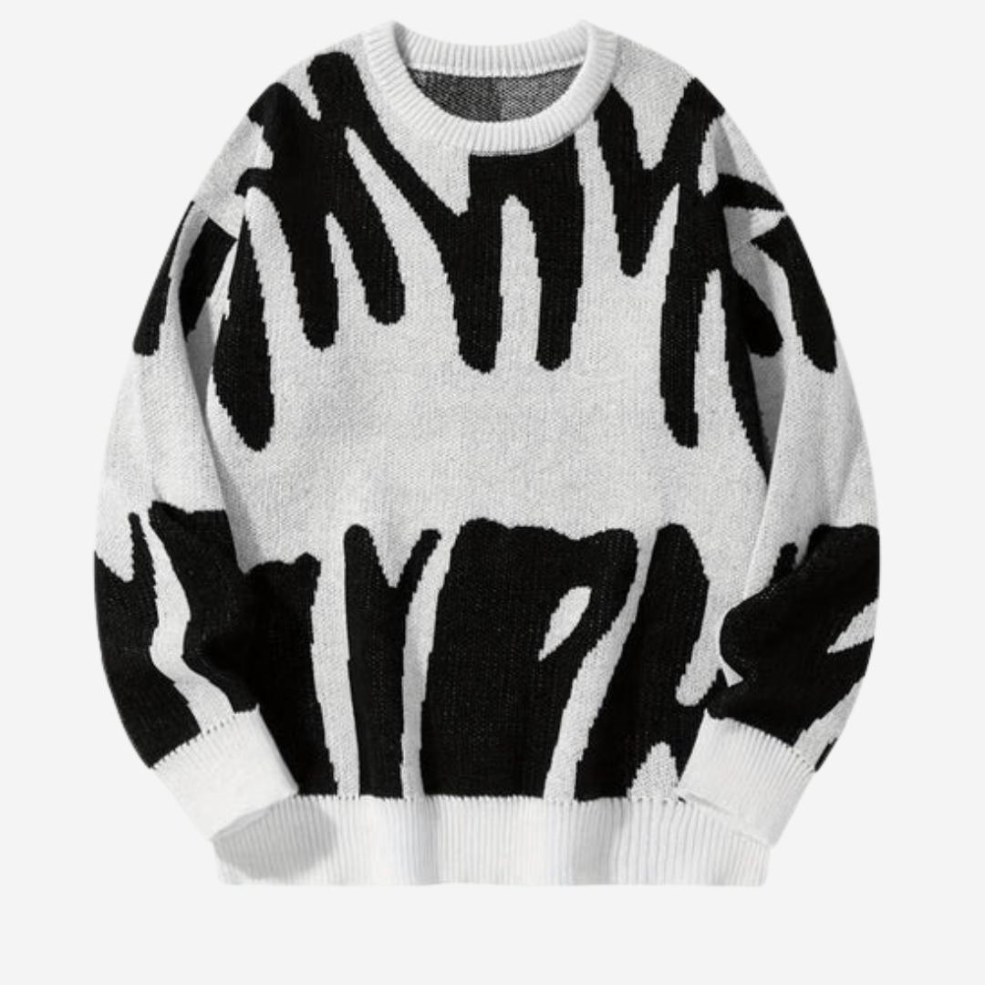 Herrenpullover mit Rundhalsausschnitt und langen Ärmeln