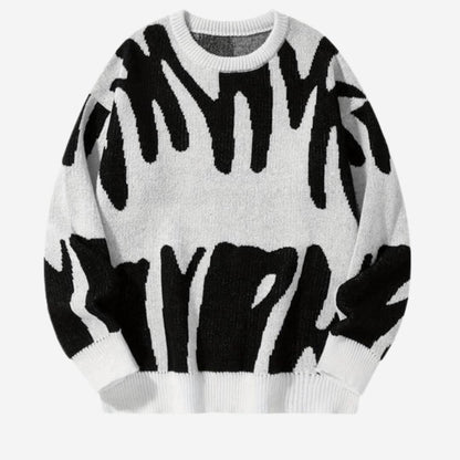 Herrenpullover mit Rundhalsausschnitt und langen Ärmeln