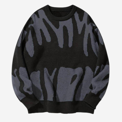 Herrenpullover mit Rundhalsausschnitt und langen Ärmeln