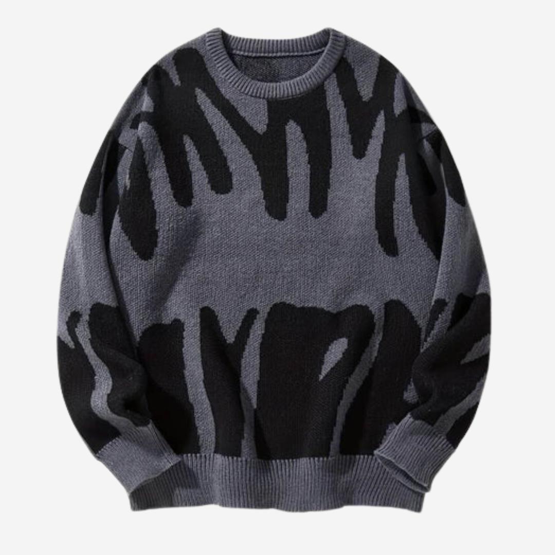 Herrenpullover mit Rundhalsausschnitt und langen Ärmeln