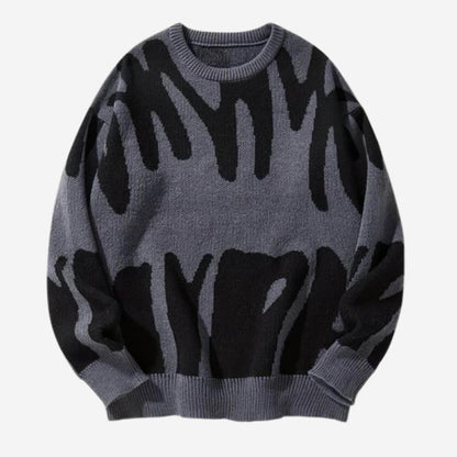 Herrenpullover mit Rundhalsausschnitt und langen Ärmeln