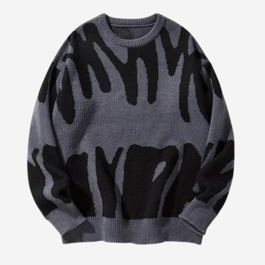 Herrenpullover mit Rundhalsausschnitt und langen Ärmeln